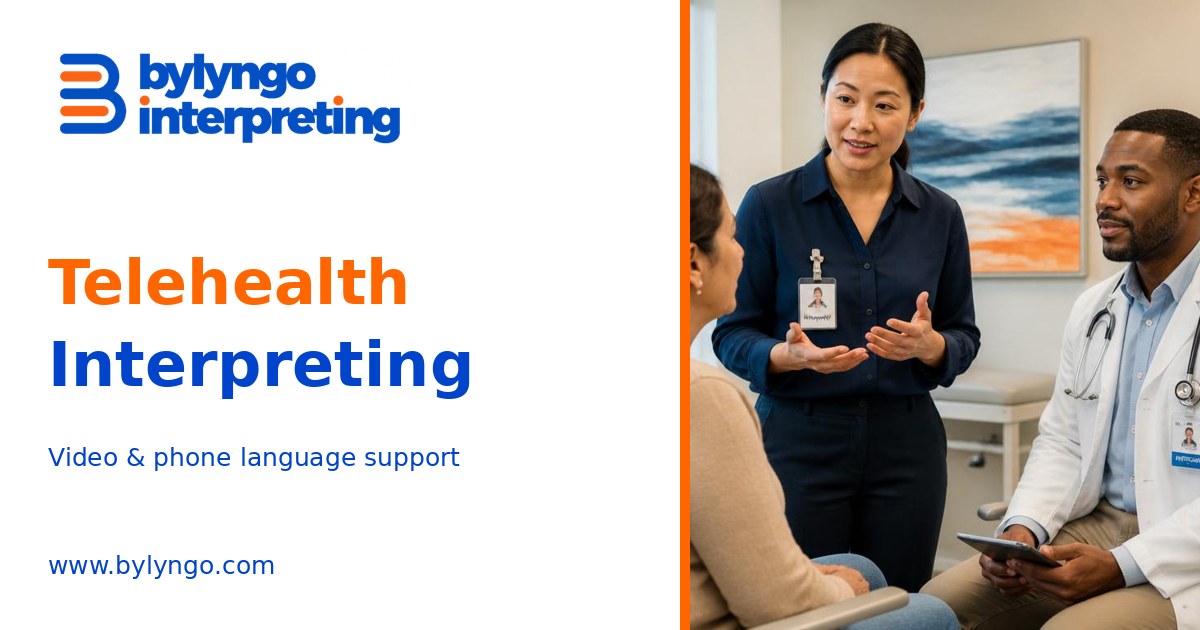 Bylyngo Telehealth Interpreting with a medical language support photo